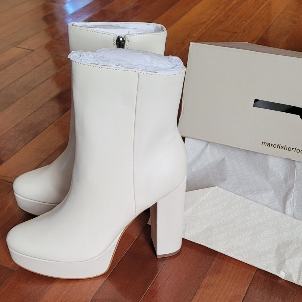 Women's Platform Bootie, Cream, Size 7 WM
